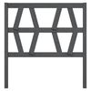 vidaXL T&ecirc;te de lit Gris 81x4x100 cm Bois massif de pin