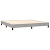 vidaXL Sommier &agrave; lattes de lit avec matelas Gris clair 200x200cm Tissu