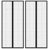 vidaXL Rideaux de porte anti-insectes 2 pcs avec aimants noir 210x90cm