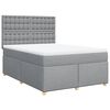 vidaXL Sommier &agrave; lattes de lit avec matelas Gris clair 140x200cm Tissu