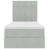 vidaXL Lit avec rangement et matelas Gris clair 100 x 200 cm Velours