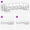 vidaXL Ensemble de canap&eacute;s d'ext&eacute;rieur 10 pcs Naturel et Anthracite