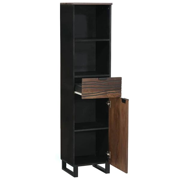 vidaXL Meuble de Lavabo de Salle de Bain Noyer 38 x 33 x 160 cm