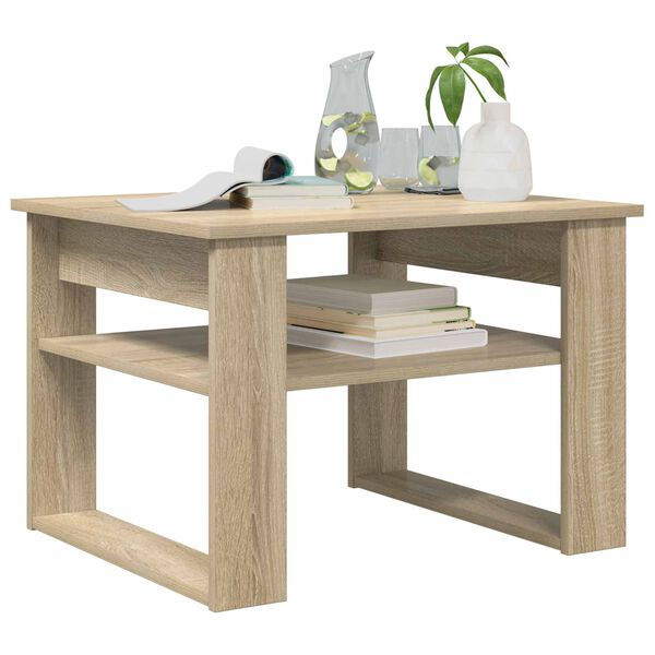 vidaXL Table basse Ch&ecirc;ne Sonoma 64 x 54 x 44 cm Bois d'ing&eacute;nierie