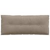 vidaXL Coussin de Dos Taupe 120 x 50 cm Tissu en microfibre