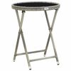 vidaXL Ensemble bistro de jardin 3 pcs Gris polyrotin