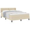 vidaXL Lit &agrave; ressorts avec matelas Cr&egrave;me 200 x 160 cm Polyester