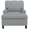vidaXL Chaise longue avec coussin Gris clair 91 x 157 x 91 cm tissu