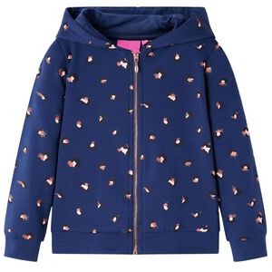 Sweatshirt &agrave; capuche pour enfants bleu marine 92