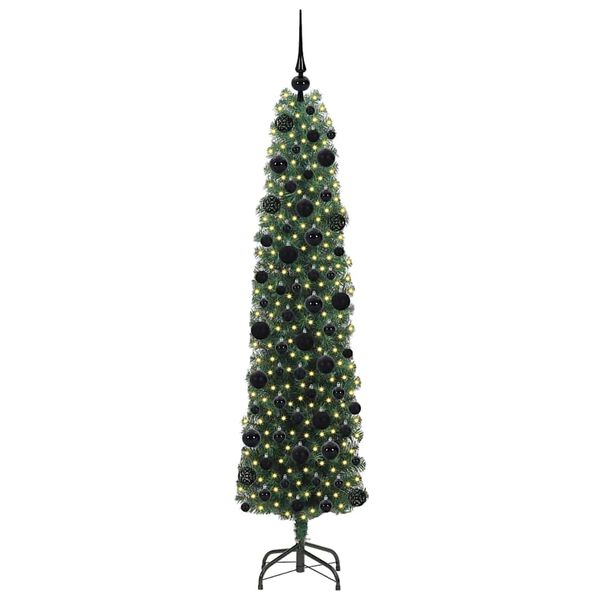 vidaXL Sapin de No&euml;l artificiel Vert 180 cm PVC et acier et plastique