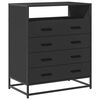 vidaXL Commode noir 70x41x83,5 cm bois d'ing&eacute;nierie