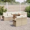vidaXL Ensemble de canap&eacute; de jardin 9 pcs Beige et cr&egrave;me polyrotin