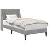 vidaXL Cadre de lit avec t&ecirc;te de lit Gris clair 90 x 200 cm Velours