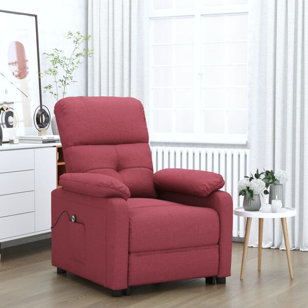 vidaXL Fauteuil Rouge bordeaux Tissu