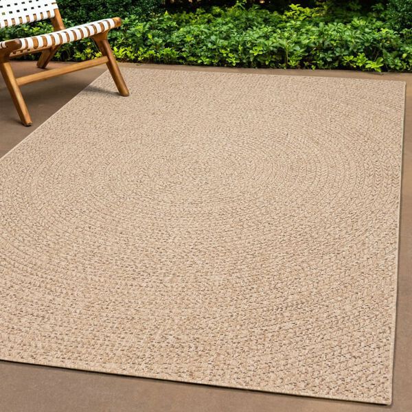 vidaXL Tapis ZIZUR 200x200 cm aspect de jute int&eacute;rieur et ext&eacute;rieur