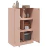 vidaXL Buffet rose 67x39x107 cm acier