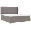vidaXL Lit &agrave; ressorts avec matelas Taupe 200 x 180 cm tissu