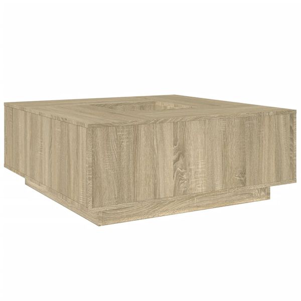 vidaXL Table basse ch&ecirc;ne sonoma 100x100x40 cm bois d'ing&eacute;nierie