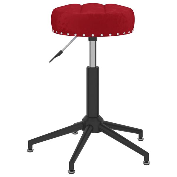 vidaXL Chaises pivotantes &agrave; manger lot de 2 bordeaux velours