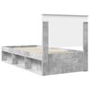 vidaXL Cadre de lit Gris B&eacute;ton 75 x 190 cm Bois de pin massif
