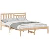 vidaXL Cadre de lit avec t&ecirc;te de lit Marron 140 x 190 cm Pin massif