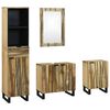 vidaXL Ensemble de mobilier de salle de bain 4 pc Marron