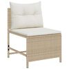 vidaXL Ensemble de canap&eacute; de jardin 6 pcs Beige et cr&egrave;me polyrotin