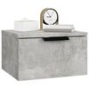 vidaXL Table de chevet murale Gris béton 34x30x20 cm