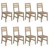 vidaXL Chaises &agrave; manger lot de 8 Bois d'acacia massif