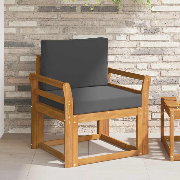 vidaXL Canap&eacute; d&rsquo;ext&eacute;rieur Bois d'acacia massif et polyester Naturel