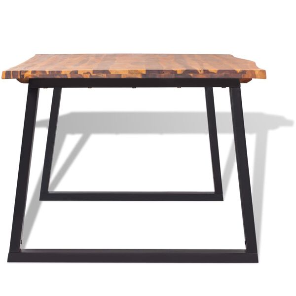 vidaXL Table de salle à manger bois d'acacia massif 200x90 cm