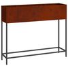 vidaXL Bac de jardin sur&eacute;lev&eacute; Rouill&eacute; 100 x 26 x 82 cm Acier patin&eacute;