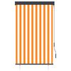 vidaXL Store roulant d'ext&eacute;rieur 100x250 cm Blanc et orange