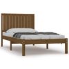 vidaXL Cadre de lit sans matelas marron miel 100x200cm bois pin massif