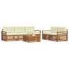 vidaXL Ensemble de canap&eacute;s d'ext&eacute;rieur 6 pcs Naturel et Cr&egrave;me