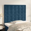 vidaXL T&ecirc;te de lit Bleu fonc&eacute; 80x5x118/128 cm Velours