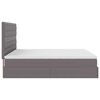 vidaXL Lit ottoman avec matelas & LED Gris 180x200cm similicuir