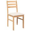 vidaXL Chaises &agrave; manger coussins 2 pcs bois massif caoutchouc