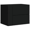 vidaXL Tables de chevet murales 2 pcs noir 45x30x35 cm