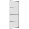 vidaXL Porte coulissante kit de quincaillerie noir 76x205 cm verre ESG
