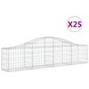 vidaXL Paniers &agrave; gabions arqu&eacute;s 25 pcs 200x30x40/60 cm Fer galvanis&eacute;