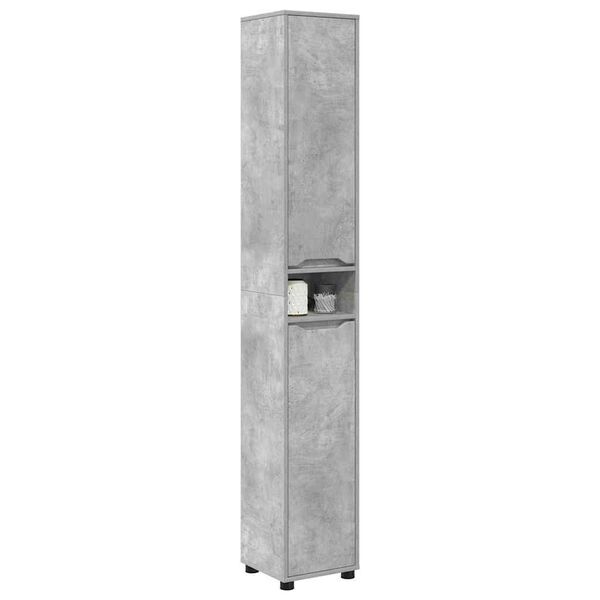 vidaXL Cabinet de salle de bain Gris b&eacute;ton 30,5 x 30 x 195 cm