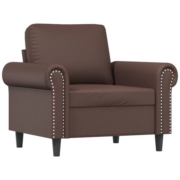 vidaXL Fauteuil Marron 60 cm Similicuir