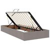 vidaXL Lit avec rangement et matelas avec matelas Taupe 90 x 190 cm