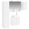 vidaXL Ensemble d'armoire de salle de bain 5 pc Blanc