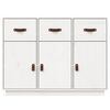 vidaXL Buffet Blanc 100x40x75 cm Bois massif de pin