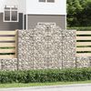 vidaXL Paniers à gabions arqués 30 pcs 200x50x160/180 cm Fer galvanisé
