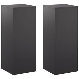 vidaXL Support de Plante 2 pcs Noir 40 x 40 x 100 cm Acier