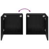 vidaXL Meubles TV muraux Montage mural 2 pcs Ch&ecirc;ne noir 40,5x30x40cm