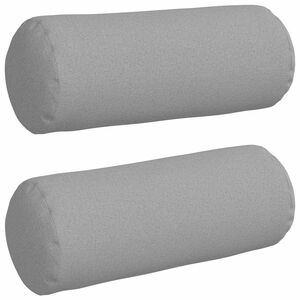 vidaXL Coussins d'accent 2 pcs Gris nuage &Oslash; 15 x 40 cm tissu